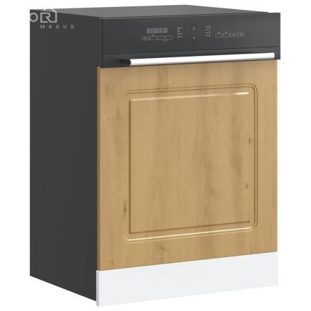 vidaXL mosogatógép panel Kalmar kézműves tölgy 60x1,5x67 cm