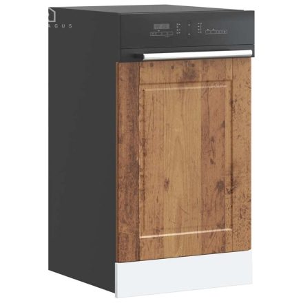 vidaXL mosogatógép panel "Porto" Régi fa 45x1,5x67 cm Műanyag fa