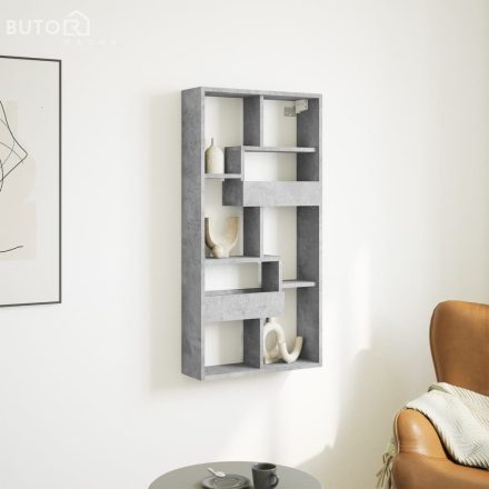 vidaXL betonszürke szerelt fa faliszekrény 50 x 15 x 100 cm