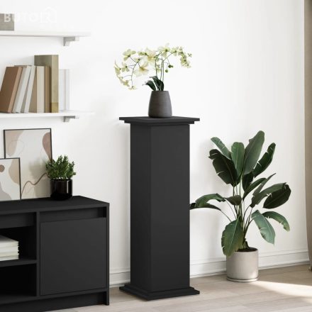 vidaXL fekete szerelt fa bemutatóállvány tárolóval 31 x 30 x 90 cm