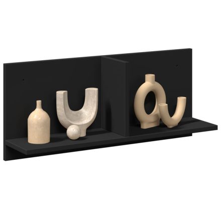 vidaXL fekete szerelt fa faliszekrény 70 x 16,5 x 30 cm