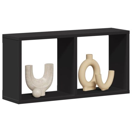 vidaXL fekete szerelt fa faliszekrény 60 x 16 x 30 cm