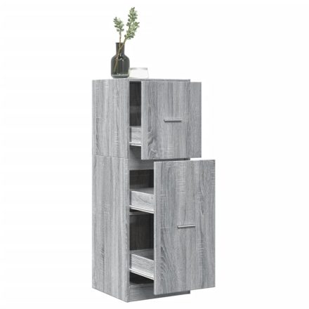 vidaXL szürke sonoma színű szerelt fa patikaszekrény 40x41x118 cm