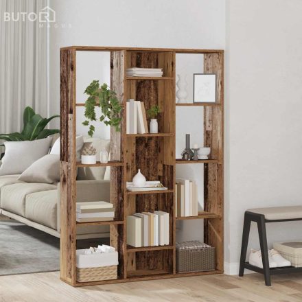 vidaXL antik fa forgácslap térelválasztó/könyvszekrény 100x24x140 cm