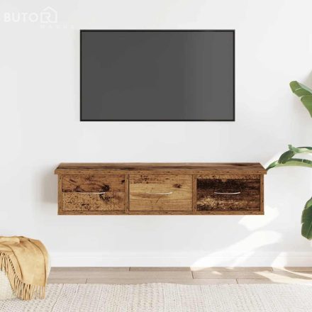 vidaXL antik fa színű szerelt fa faliszekrény 88x26x18,5 cm