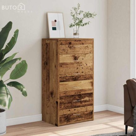 vidaXL tálalószekrény 6 fiókkal régi fa 50x34x96 cm műszaki fa