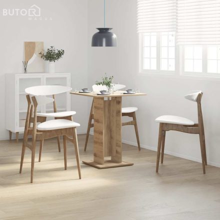 vidaXL kézműves tölgy forgácslap bisztróasztal 60 x 60 x 75 cm