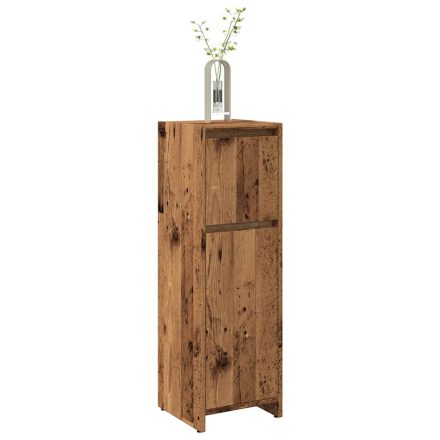 vidaXL Fürdőszobaszekrény régi fa 30x30x95 cm gépelt fa
