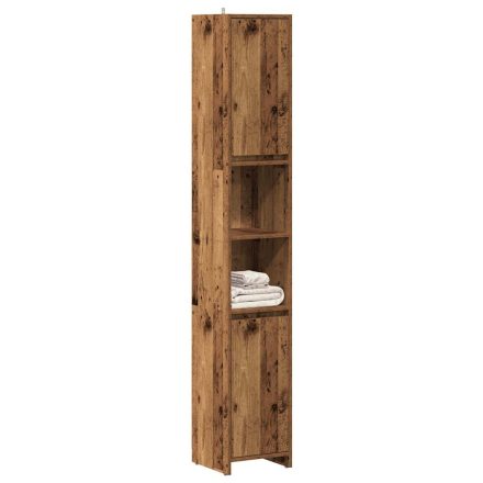 vidaXL antik fa színű szerelt fa fürdőszobaszekrény 30 x 30 x 183,5 cm