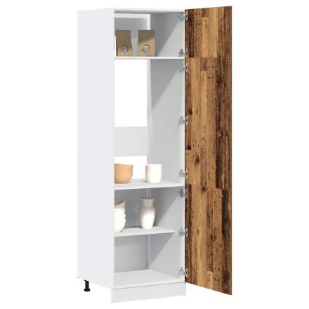 vidaXL “Lyon” antik fa szerelt fa szekrény hűtőhöz 60 x 57 x 207 cm