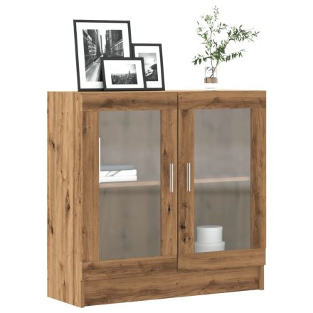 vidaXL kézműves tölgy színű szerelt fa könyvszekrény 82,5x30,5x80 cm