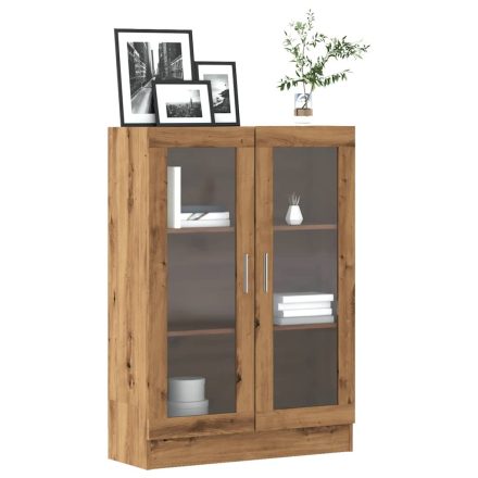 vidaXL kézműves tölgy színű szerelt fa könyvszekrény 82,5x30,5x115 cm