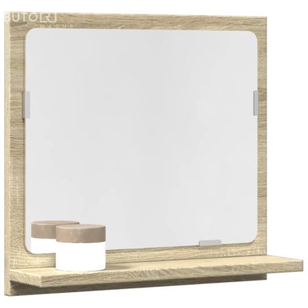 vidaXL sonoma tölgy szerelt fa tükrös fürdőszobaszekrény 40x11x37 cm