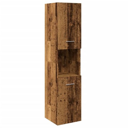 vidaXL antik fa színű szerelt fa függő fürdőszobaszekrény 30x30x130 cm