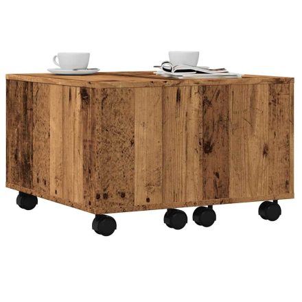 vidaXL antik fa színű szerelt fa dohányzóasztal 60 x 60 x 38 cm