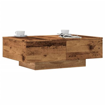 vidaXL antik fa színű szerelt fa dohányzóasztal 90 x 60 x 31 cm
