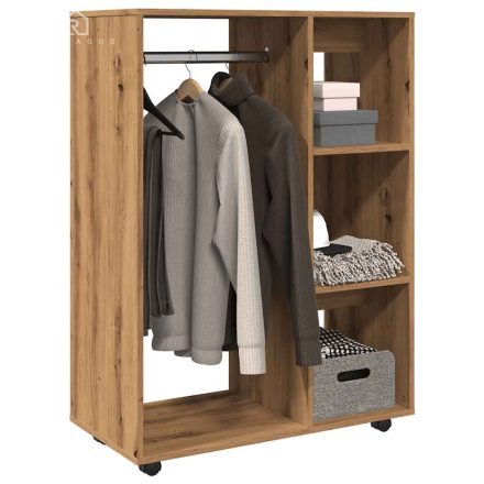 vidaXL kézműves tölgy színű szerelt fa ruhásszekrény 80 x 40 x 110 cm