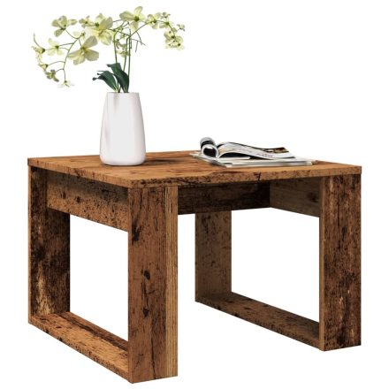 vidaXL antik fa színű szerelt fa kisasztal 50 x 50 x 35 cm
