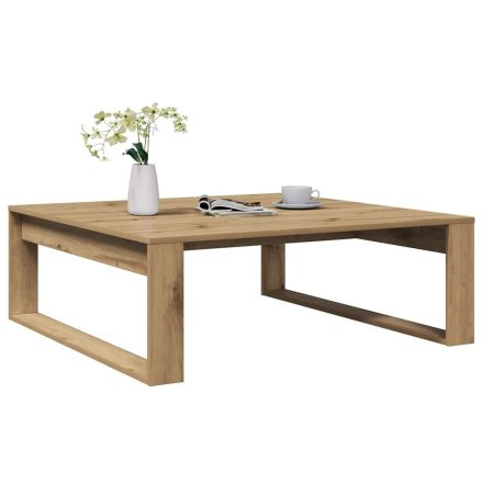 vidaXL kézműves tölgy színű szerelt fa dohányzóasztal 100 x 100 x 35cm
