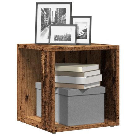 vidaXL antik fa színű szerelt fa kisasztal 33 x 33 x 34 cm