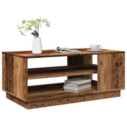 vidaXL antik fa színű szerelt fa dohányzóasztal 102 x 55 x 43 cm
