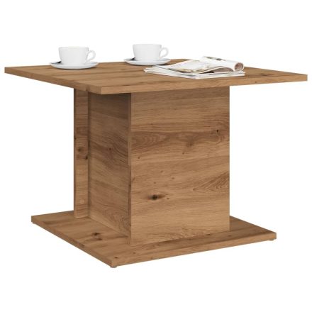 vidaXL kézműves tölgy színű szerelt fa dohányzóasztal 55,5x55,5x40 cm