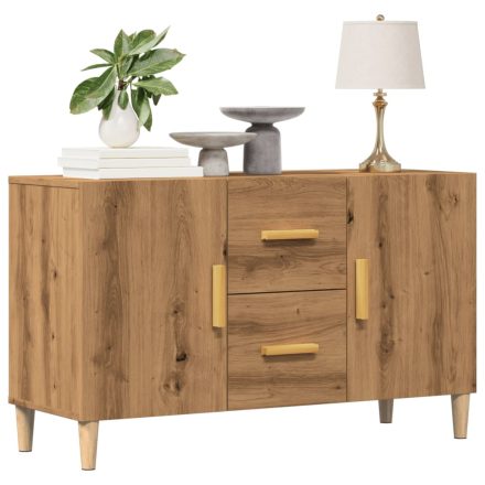 vidaXL kézműves tölgy színű szerelt fa tálalószekrény 100 x 36 x 60 cm