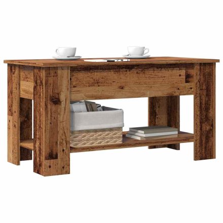vidaXL dohányzóasztal Régi fa 101x49x52 cm Gépelt fa