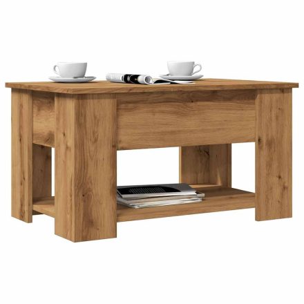 vidaXL dohányzóasztal kézműves tölgy szerelt fa 79 x 49 x 41 cm