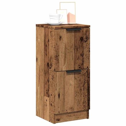 vidaXL 2 db antik fa színű szerelt fa tálalószekrény 30 x 30 x 70 cm