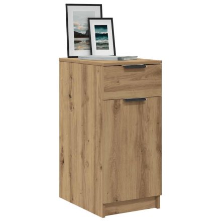 vidaXL kézműves tölgy színű szerelt fa íróasztalszekrény 33x50x75 cm