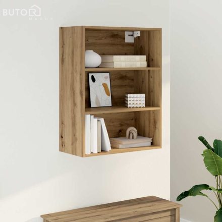 vidaXL Függesztett fali szekrény kézműves tölgy 69,5x32,5x90 cm