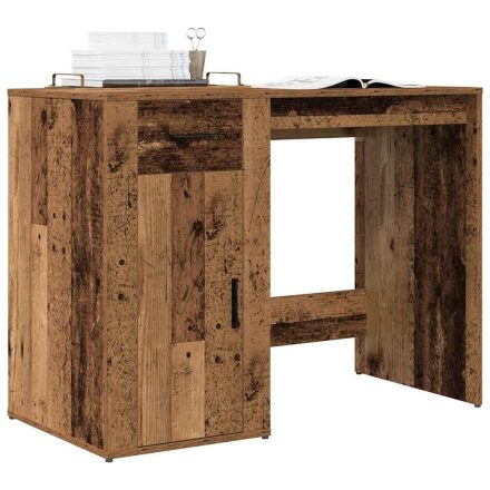 vidaXL antik fa színű szerelt fa íróasztal 100 x 49 x 75 cm