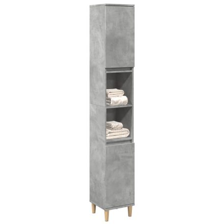vidaXL betonszürke szerelt fa fürdőszobaszekrény 30 x 30 x 190 cm