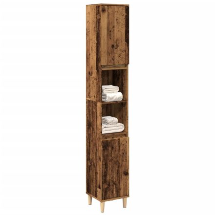 vidaXL antik fa színű szerelt fa fürdőszobaszekrény 30 x 30 x 190 cm