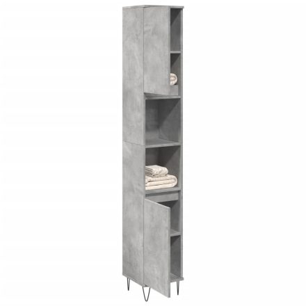 vidaXL betonszürke szerelt fa fürdőszobaszekrény 30 x 30 x 190 cm