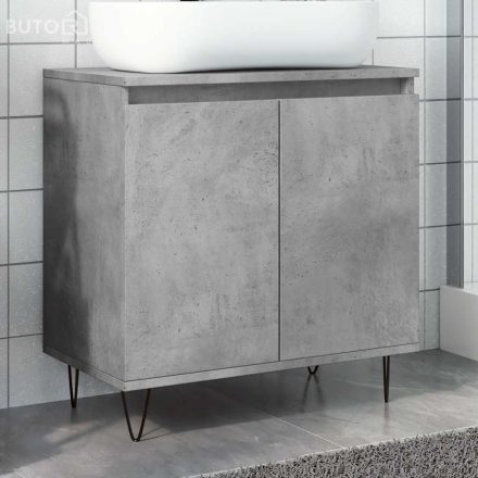vidaXL betonszürke szerelt fa fürdőszobaszekrény 58x33x60 cm