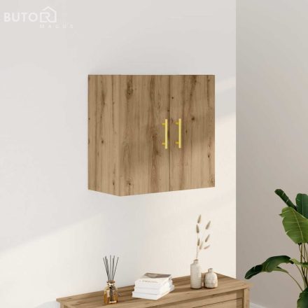 vidaXL kézműves tölgy színű szerelt fa faliszekrény 60 x 31 x 60 cm