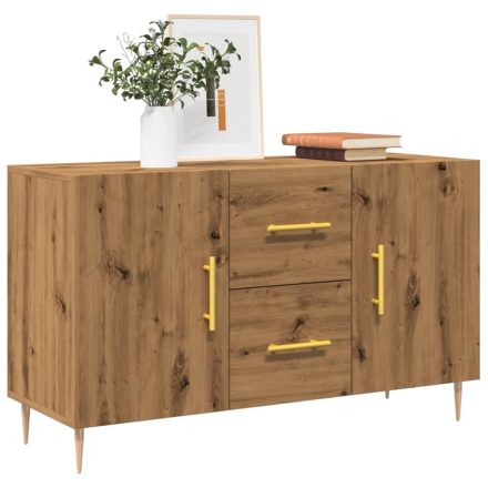 vidaXL kézműves tölgy színű szerelt fa tálalószekrény 100 x 36 x 60 cm