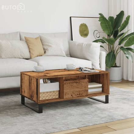 vidaXL antik fa színű szerelt fa dohányzóasztal 90 x 50 x 36,5 cm