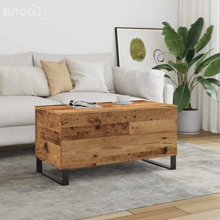 vidaXL antik fa színű szerelt fa dohányzóasztal 90 x 44,5 x 45 cm