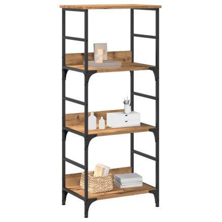 vidaXL kézműves tölgy színű szerelt fa könyvszekrény 50x33x117,5 cm