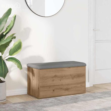 vidaXL kézműves tölgy szerelt fa tárolópad 82x42x45 cm