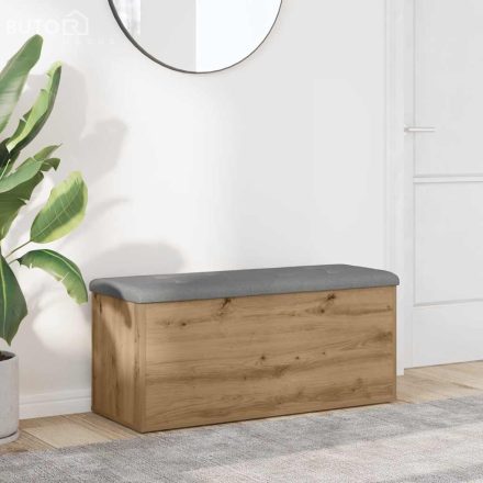 vidaXL kézműves tölgy szerelt fa tárolópad 102x42x45 cm