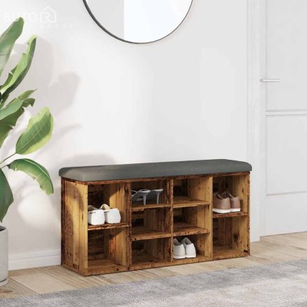 vidaXL antik fa szerelt fa cipőtároló pad 102x32x50 cm