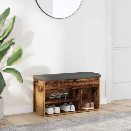 vidaXL antik fa szerelt fa cipőtároló pad 82x32x45,5 cm