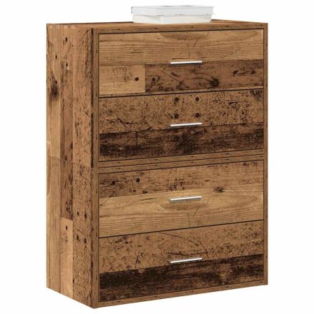 vidaXL 2 db antik fa szerelt fa szekrény 2 fiókkal 60 x 31 x 40 cm