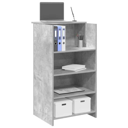 vidaXL recepciós pult betonszürke 55x50x103,5 cm szerelt fa