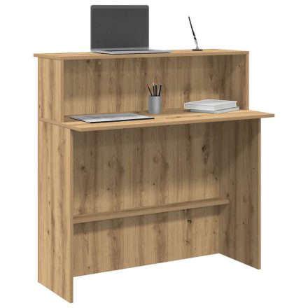 vidaXL recepciós pult kézműves tölgy 100x50x103,5 cm szerelt fa