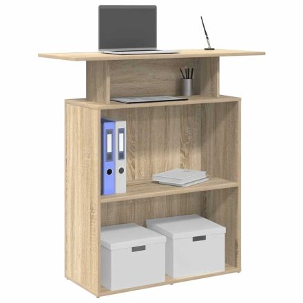 vidaXL recepciós pult sonoma tölgy 100x40x104 cm szerelt fa